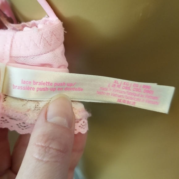 EUC PINK Victoria's Secret Padded Push Up Bralette Size XL - Picture 7 of 8